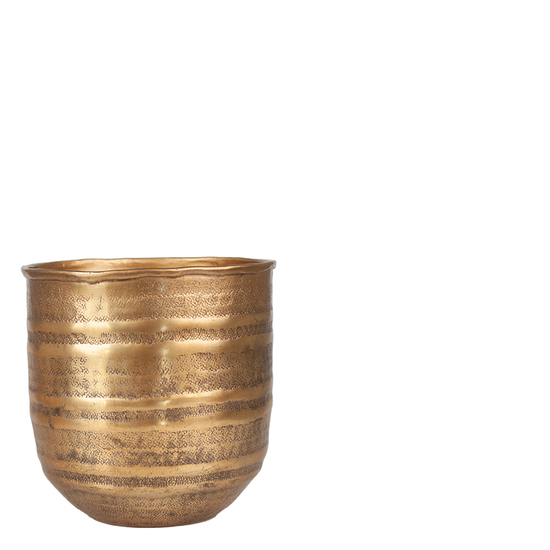 FUMI ALUMINUM FLOWERPOT A.GOLD S