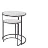 TABIA ROUND COFFEE TABLE BLACK/WHITE SET