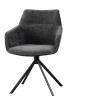 JOHNSON ROTATING DINING CHAIR CROWN ANTHRACITE W-59/D-60/H-84