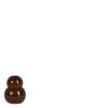 MINDEN CANDLE HOLDER BROWN DOUBLE S