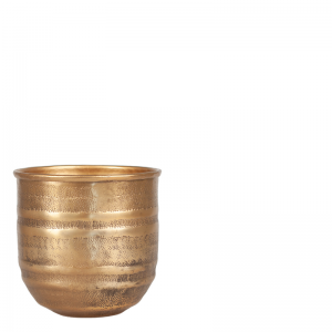 FUMI ALUMINUM FLOWERPOT A.GOLD XS