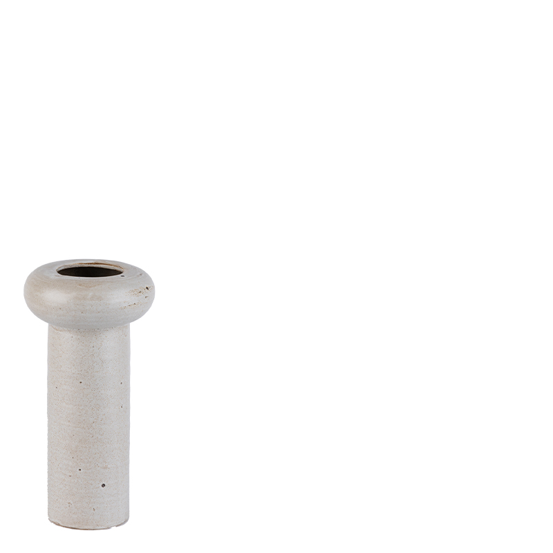 CEYLIN ROUNDED VASE SAND M 14X14X28