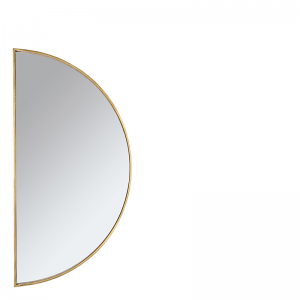 ANTIQUE GOLD MIRROR HALF ROUND 120C