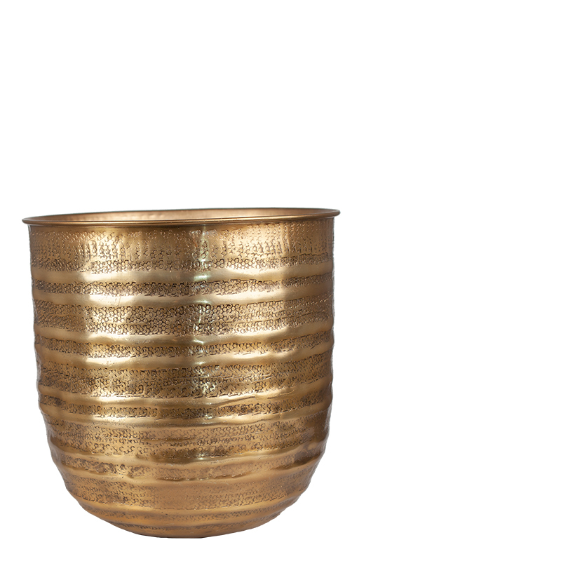 FUMI ALUMINUM FLOWERPOT A.GOLD L