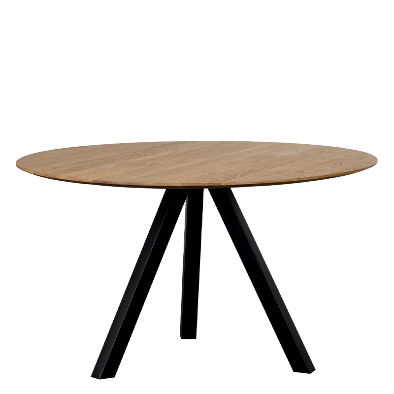 ATLANTA DINING TABLE ROUND NATURAL W130/D130/H76