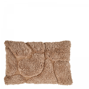 KARLIE PATCH PILLOW BROWN L40/W60