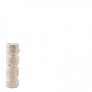BLAZE CANDLE HOLDER TRAVERTINE BEIGE L