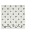 LS94 NAPKIN WHITE + GREY DOTS