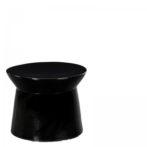 CERAMIC COFFEE TABLE COVE BLACK S W38/D38/H30