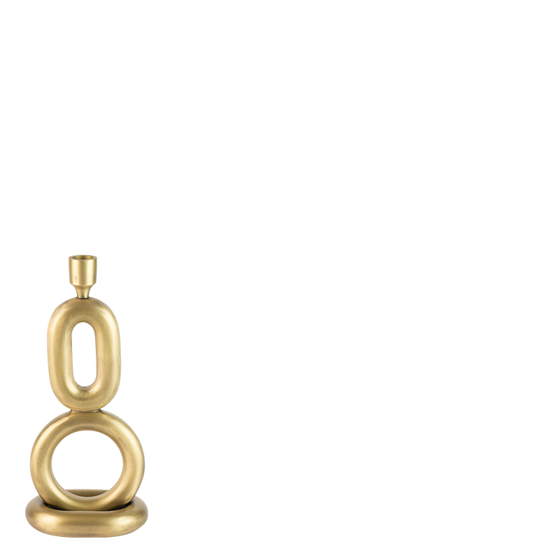MILLES CANDLE HOLDER ANTIQUE GOLD