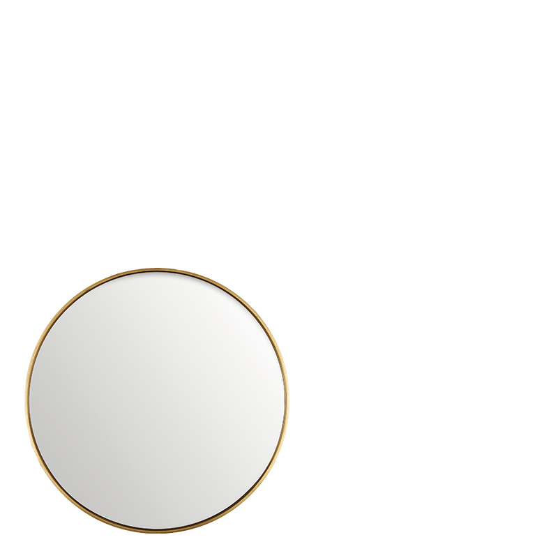 ANTIQUE GOLD MIRROR ROUND 50CM