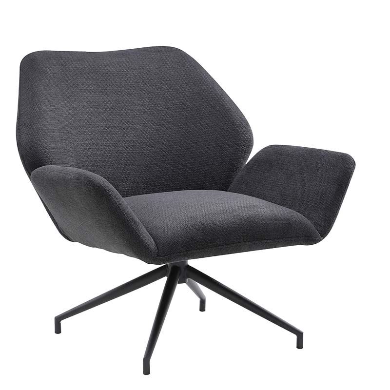 PORTLAND ROTATING FAUTEUIL SIERRA ANTHRACITE W84/D78/H78