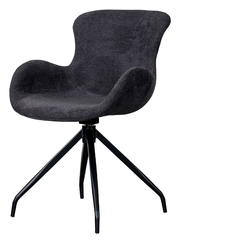 CALIFORNIA ROTATING DINING CHAIR SIERRA ANTHRACITE W58/D59/H83