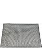 PLAITED PLACEMAT BLACK/SILVER S/4