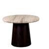 UTAH COFFEE TABLE TRAVERTINE BASE WALNUT W60/D60/H43