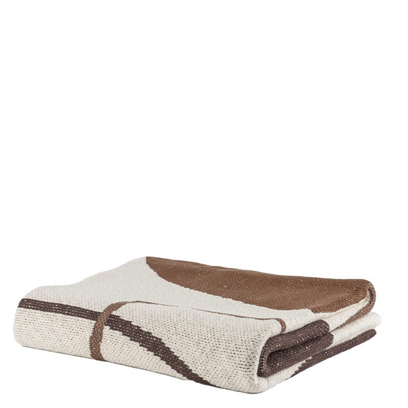 GISELLE PLAID BROWN 170X130CM