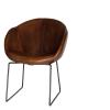 LOS ANGELES CHAIR LEATHER BROWN W-64/D-64/H-81