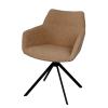 JOHNSON ROTATING DINING CHAIR BOUCLE SAND W59/D60/H84