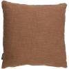 LINEN PILLOW ORANGE BROWN 50X50CM