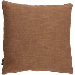 LINEN PILLOW ORANGE BROWN 50X50CM
