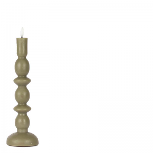 ANNE LED CANDLE GREY OLIVE M