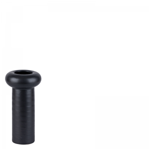 CEYLIN ROUNDED VASE BLACK M 14x14x28