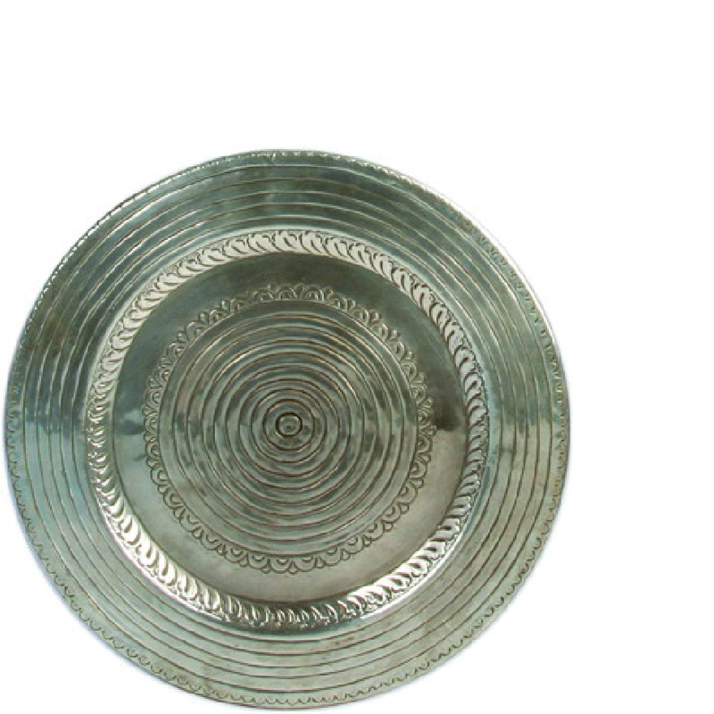 MARRAKECH PLATE ROUND SILVER ASS. S