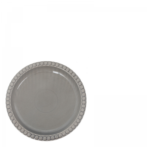 DOTS CERAMIC PLATE GREY