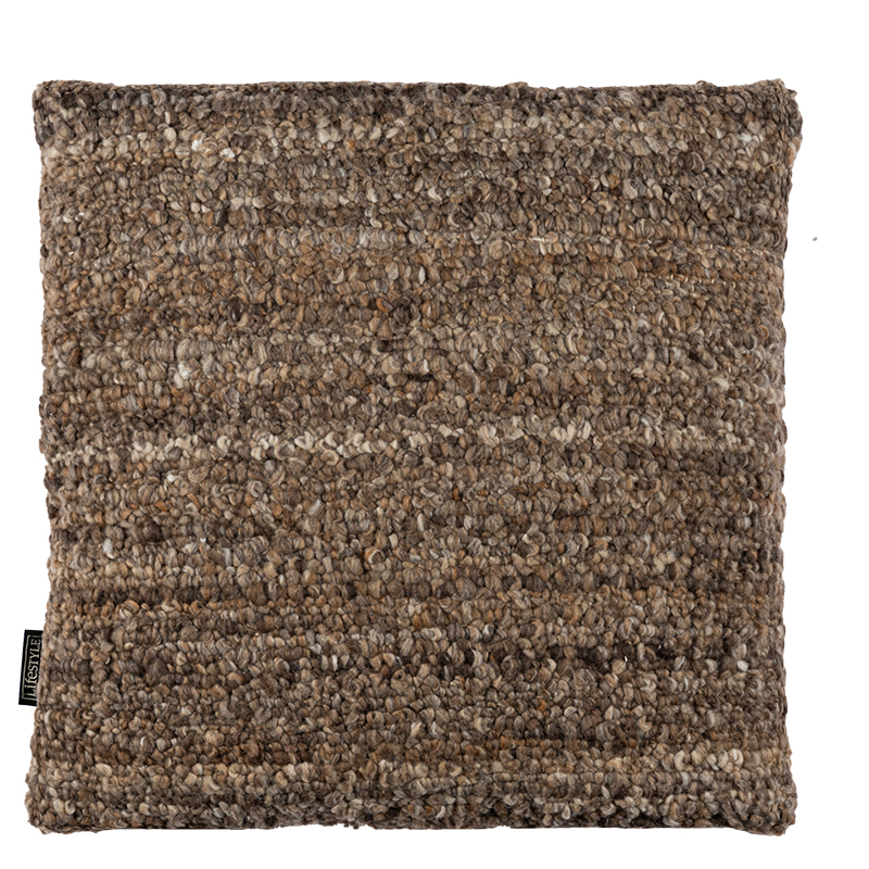 EVELIEN PILLOW BROWN 50X50