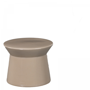 CERAMIC COFFEE TABLE COVE TAUPE S W38/D38/H30