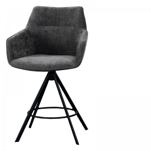 JOHNSON ROTATING BARSTOOL CROWN ANTHRACITE W59/D60/H97