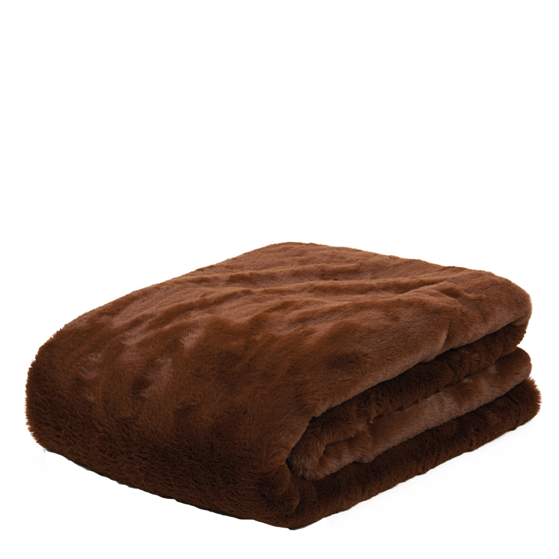 LYALL FUR PLAID BROWN