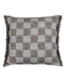 MERINO PILLOW DARK BROWN 50X50