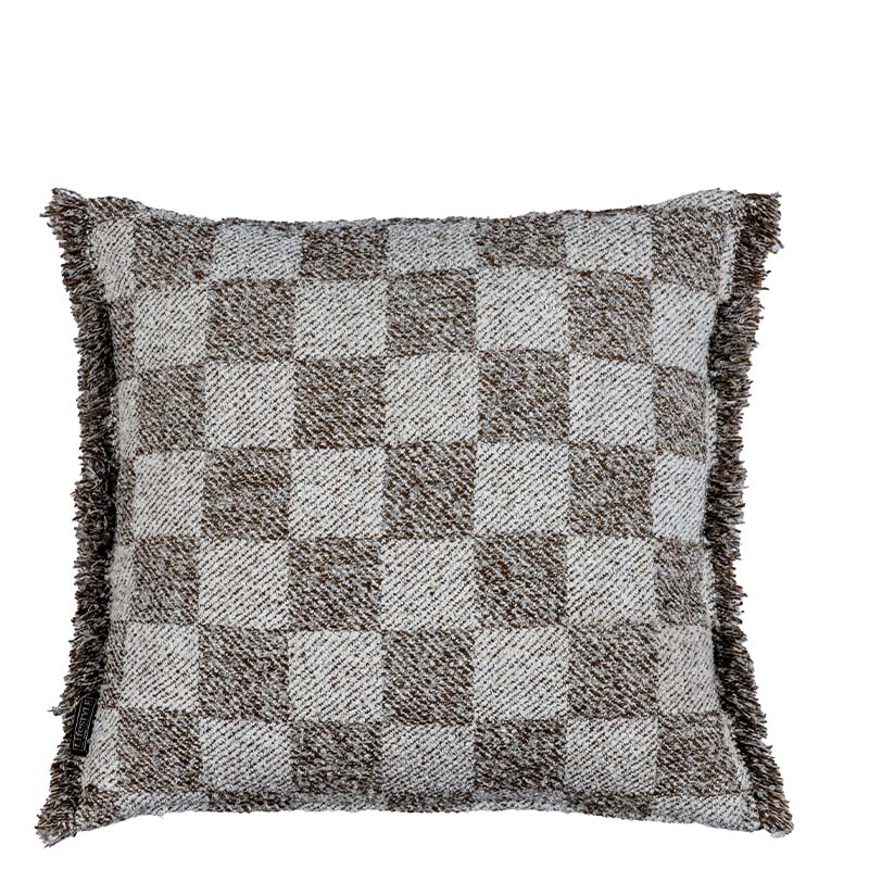 MERINO PILLOW DARK BROWN 50X50