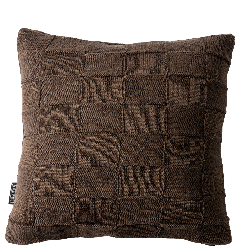 EVANS PILLOW BROWN 50X50CM