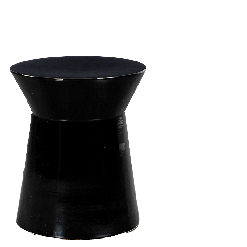 CERAMIC COFFEE TABLE COVE BLACK M W38/D38/H45
