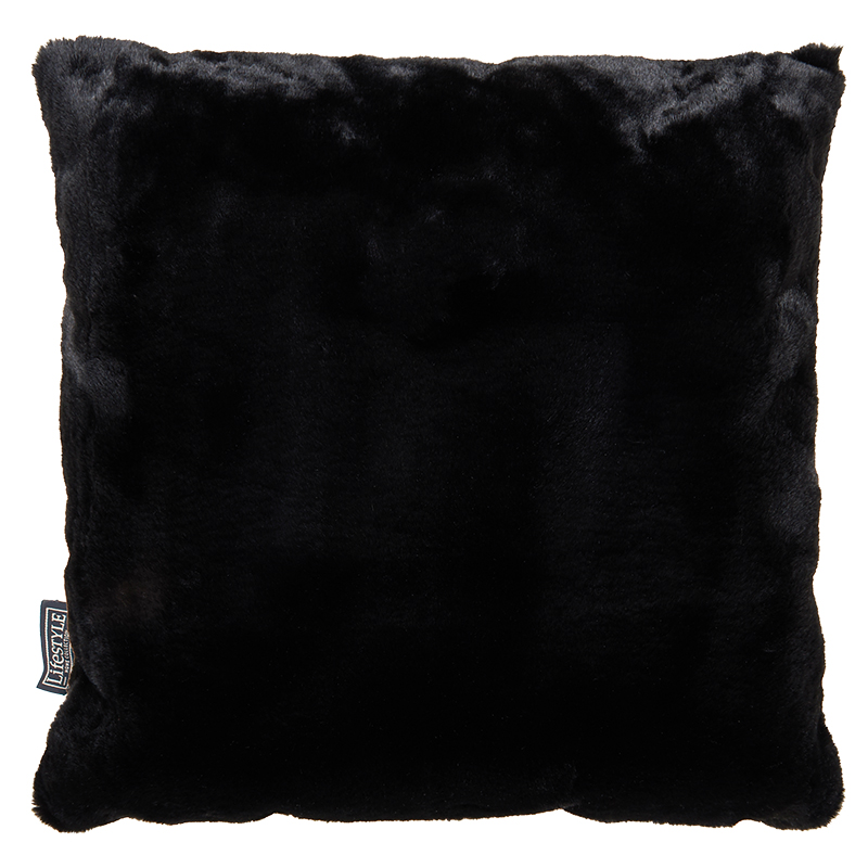 LYALL FUR PILLOW BLACK