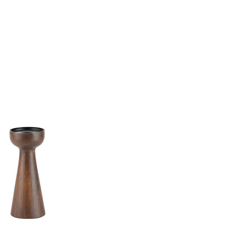 ATWOOD CANDLE HOLDER BOLD WALNUT