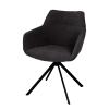 JOHNSON ROTATING DINING CHAIR BOUCLE ANTHRACITE W59/D60/H84