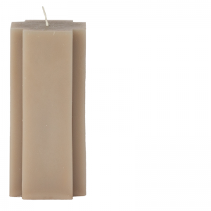 CANDLE CROSS SHAPED TAUPE L DECO ONLY!