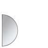 BLACK MIRROR HALF ROUND 100CM