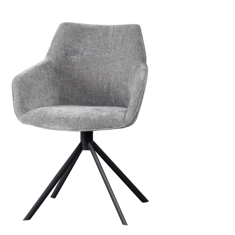 JOHNSON ROTATING DINING CHAIR CROWN GREY W59/D60/H84