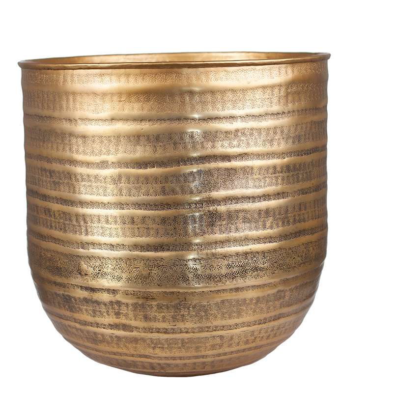 FUMI ALUMINUM FLOWERPOT A.GOLD XL