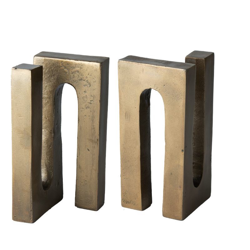 MENA SCULPTURE ANTIQUE GOLD SET OF 2