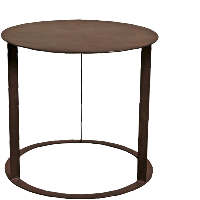 RUSTY COFFEE TABLE METAL Ø-60/H-55