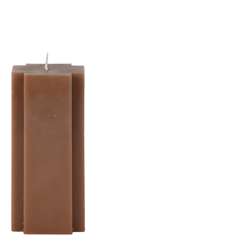 CANDLE CROSS SHAPED BROWN S DECO ONLY!