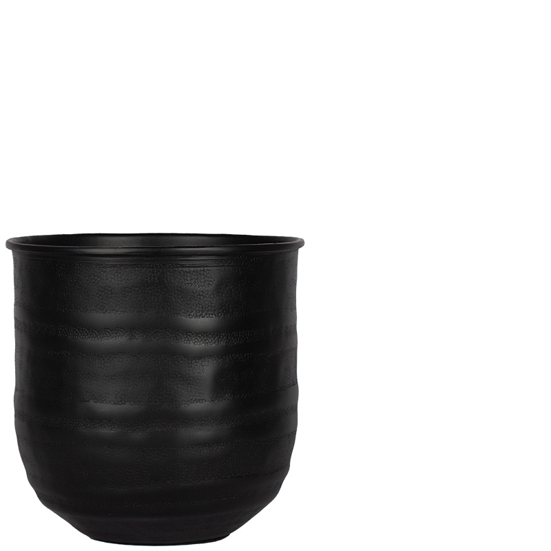 FUMI ALUMINIUM FLOWERPOT BLACK S