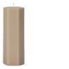 CANDLE HEXAGON TAUPE L DECO ONLY!