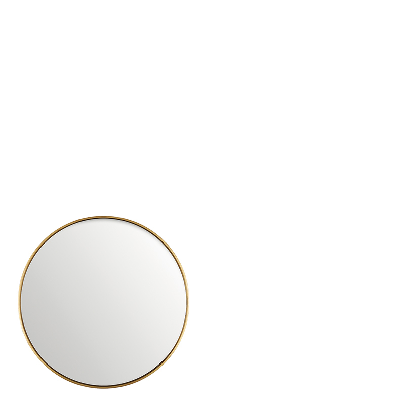 ANTIQUE GOLD MIRROR ROUND 40CM