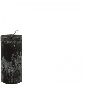 LARS CANDLE Ø7X15 BLACK